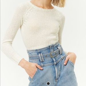Forever 21 Cropped Raglan Sweater
